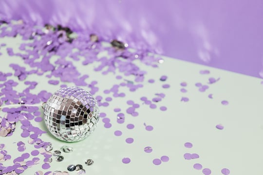 Disco ball at a party 